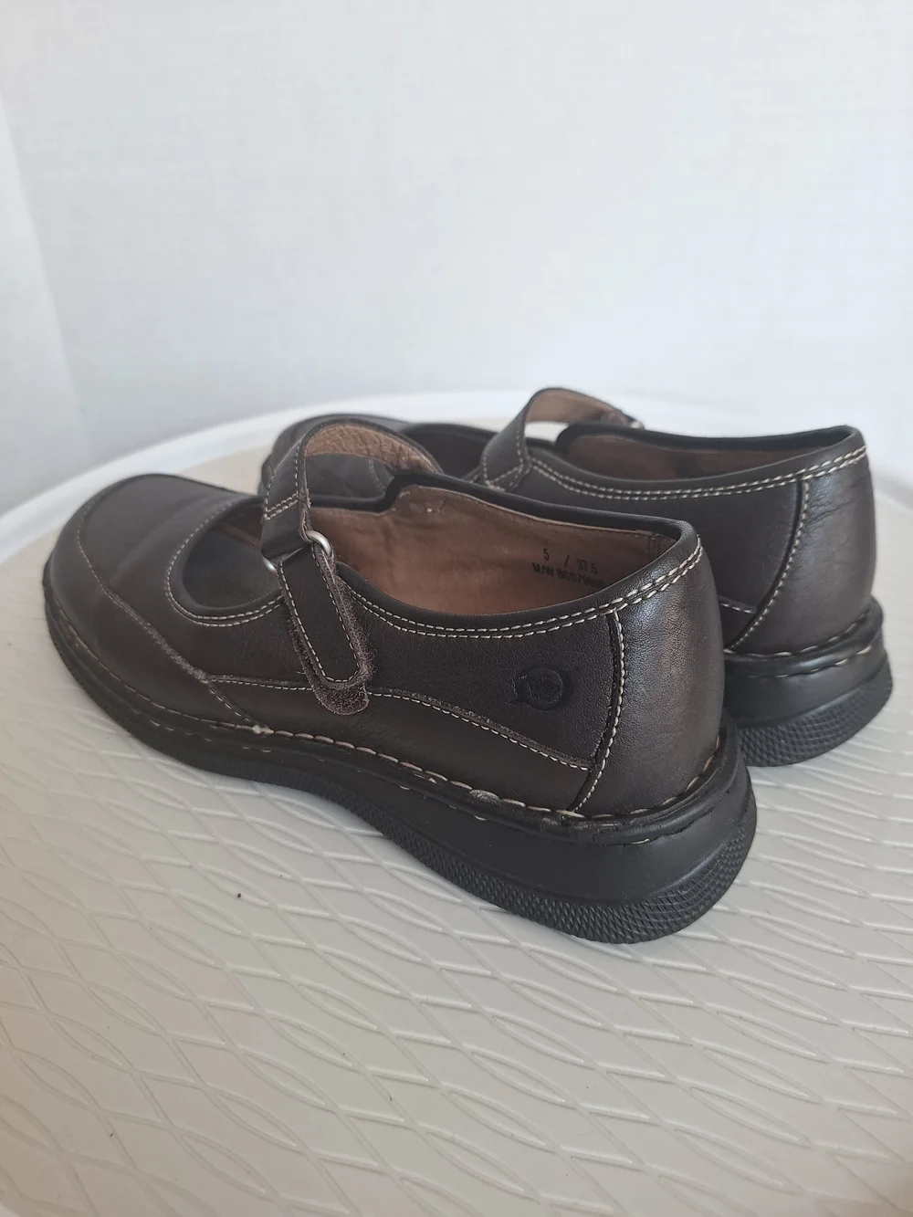 💙Born Brown Leather Mary Jane Comfort Shoes 🤍>>>Size 5 / 37.5 - Picture 9 of 16